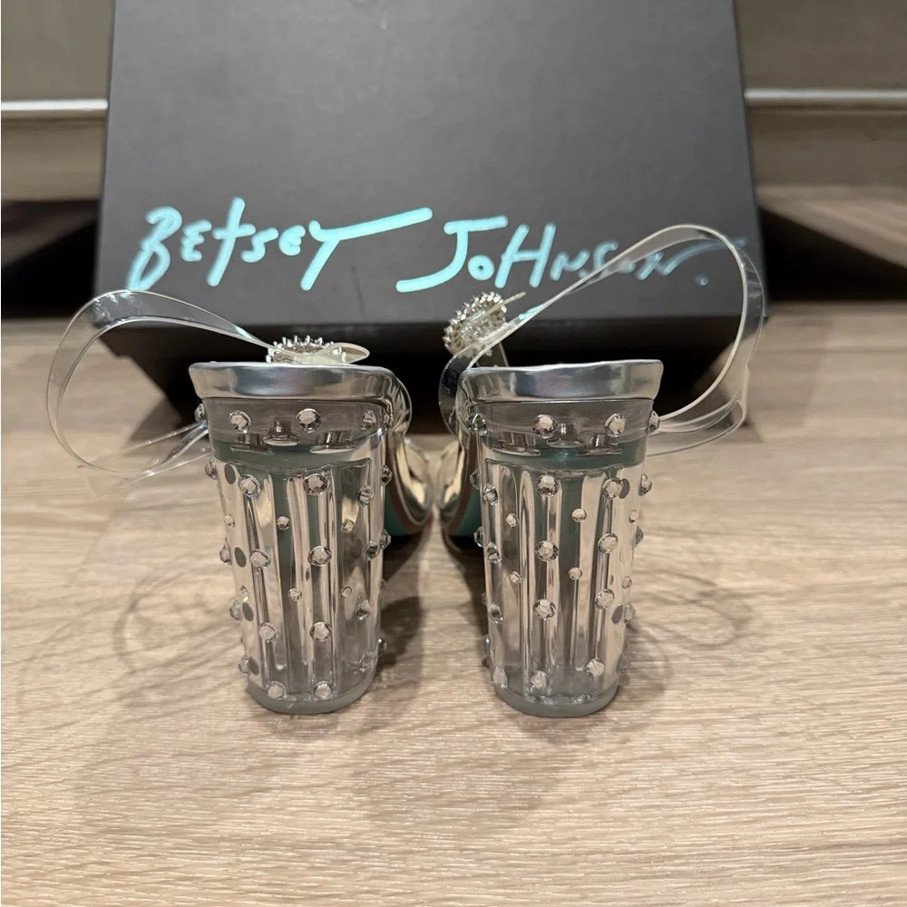 Betsey Johnson Silver 'Bride' Heels - Picture 2 of 5